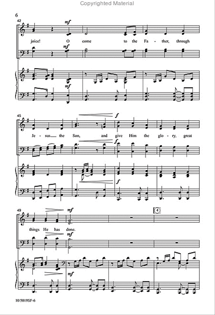 Great Things He Has Done 4-Part scores gallery preview page 6