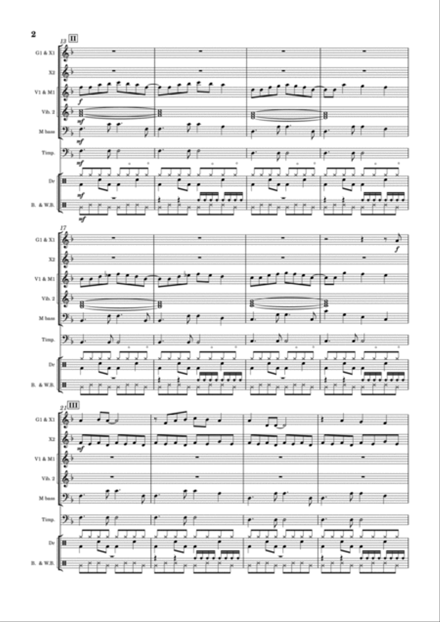 Enola Gay Percussion Ensemble scores gallery preview page 2