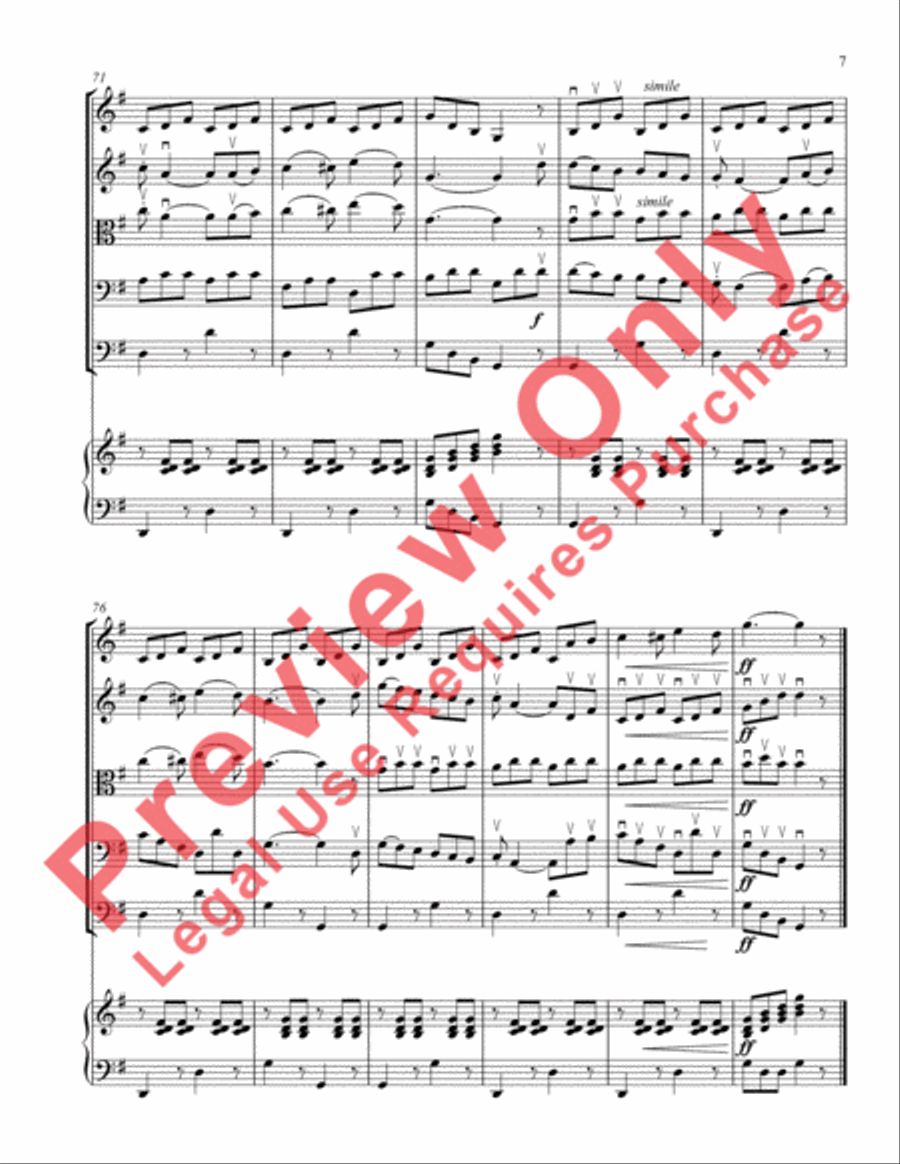 Carnival of Venice Variations String Orchestra scores gallery preview page 10