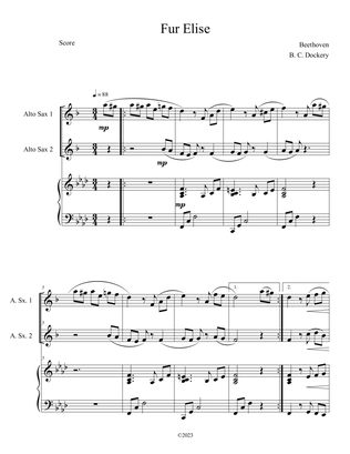 Fur Elise (Alto Sax Duet with Piano Accompaniment)