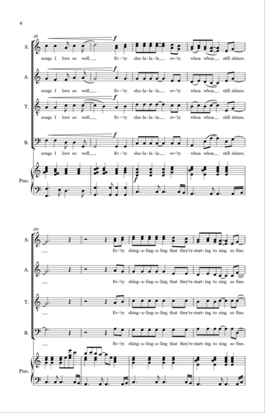 Yesterday Once More Yesterday Once More 4-Part scores gallery preview page 4