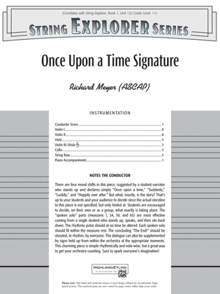 Once Upon a Time Signature: Score