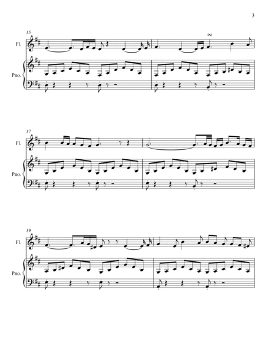 Vincenzo Bellini - Casta Diva - Norma (Flute Solo) Flute Solo scores gallery preview page 3