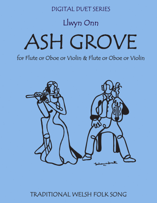 Book cover for The Ash Grove for Flute Duet (Two Flutes)