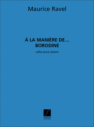 Book cover for A La Manière de... Borodine