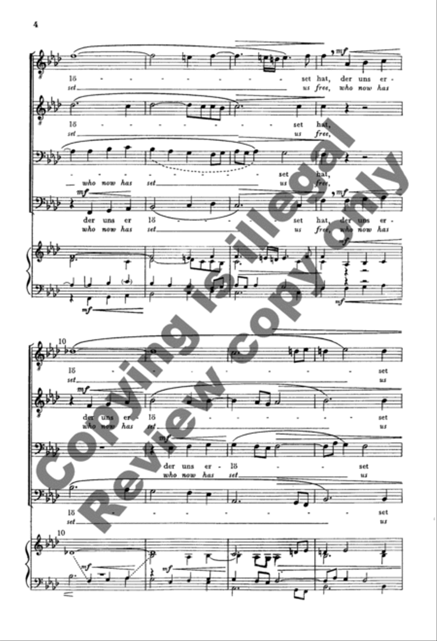 Thanks Be Unto Christ (Dank sei unserm Herrn) TTBB scores gallery preview page 3