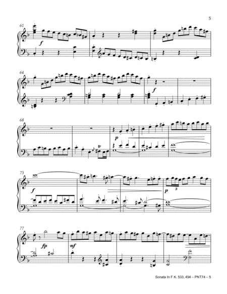 Sonata in F Major (K. 533, 494) image number null