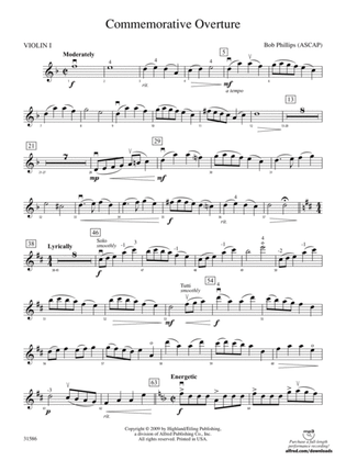 Commemorative Overture: 1st Violin