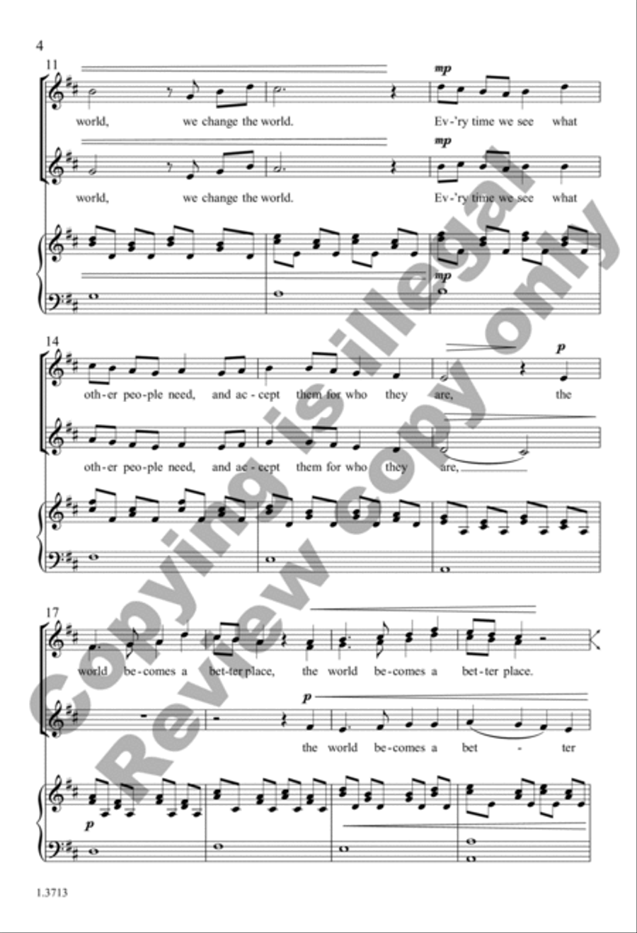 Change (Choral Score) Change (Choral Score) SSA scores gallery preview page 4