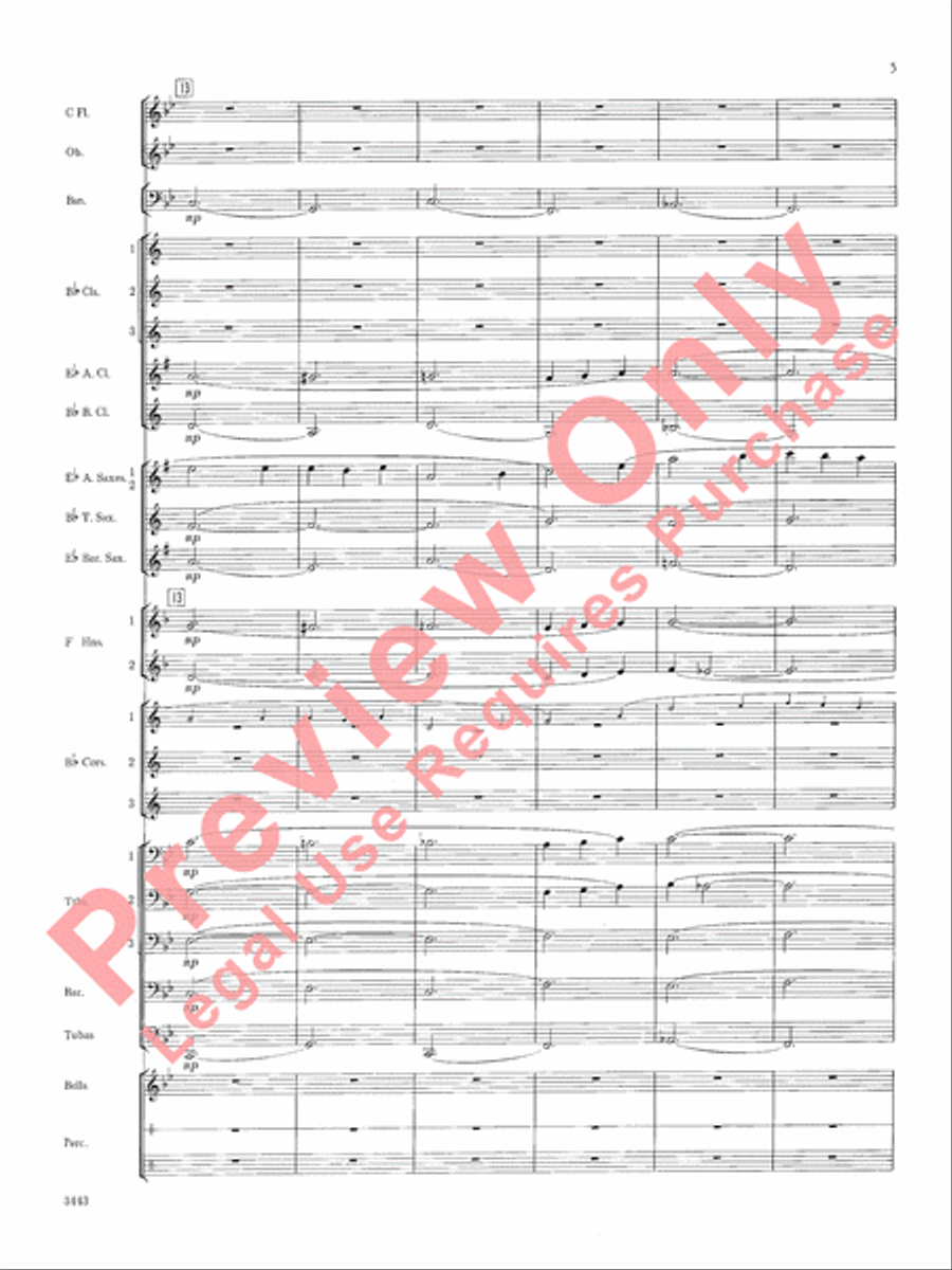 Newfoundland Folk Song Concert Band scores gallery preview page 6