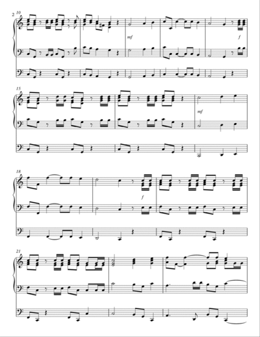 Hallelujah Chorus - Handel 'Messiah', Organ solo (easier) Organ Solo scores gallery preview page 2