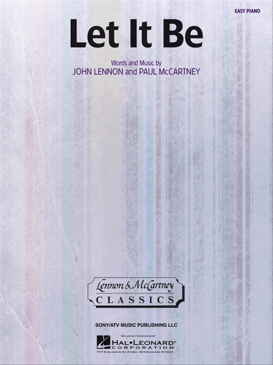 Let It Be Piano, Vocal, Guitar scores gallery preview page 1