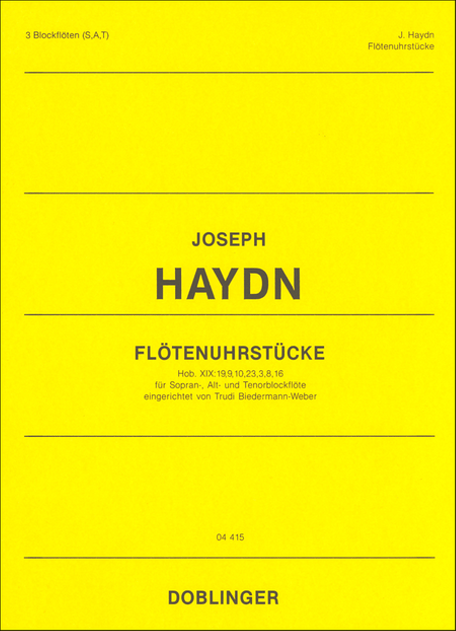 Flotenuhrstucke Flute scores gallery preview page 1