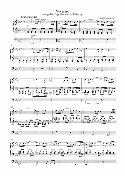 Organ: Vocalise (Op.34, No.14) - Rachmaninoff image number null