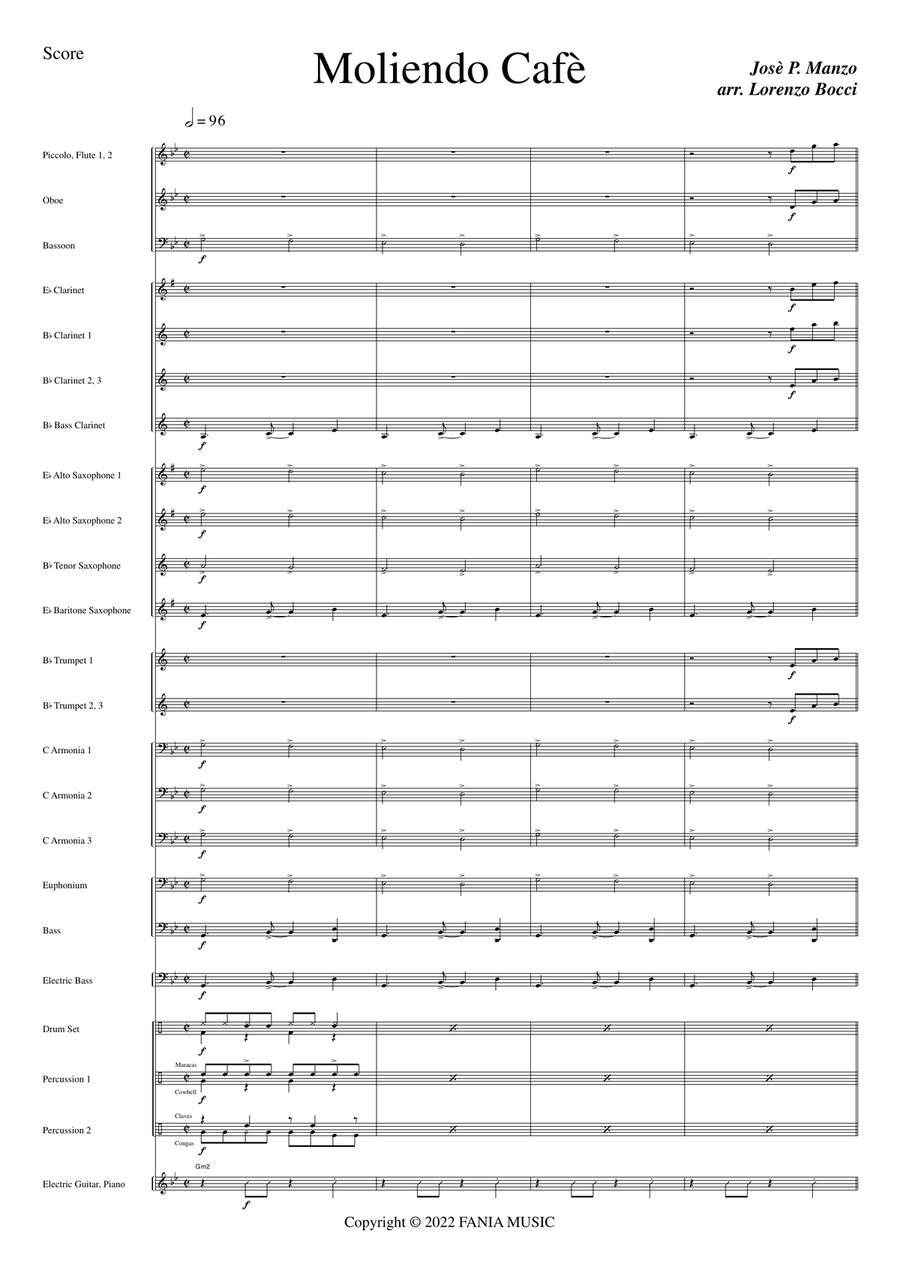 Moliendo Cafe Concert Band scores gallery preview page 3