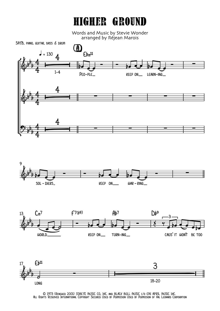Higher Ground 4-Part scores gallery preview page 1