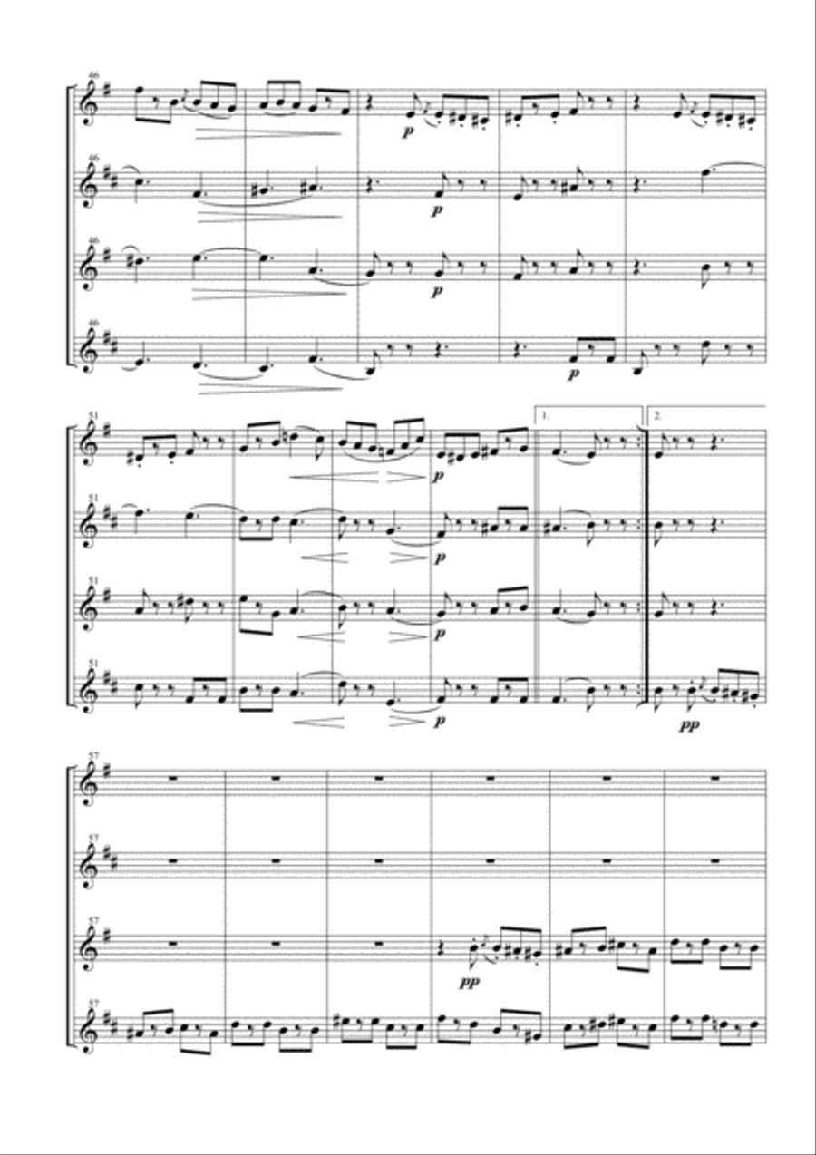 Funeral March of a Marionette for Saxophone Quartet Funeral March of a Marionette for Saxophone Quartet Saxophone Quartet scores gallery preview page 4