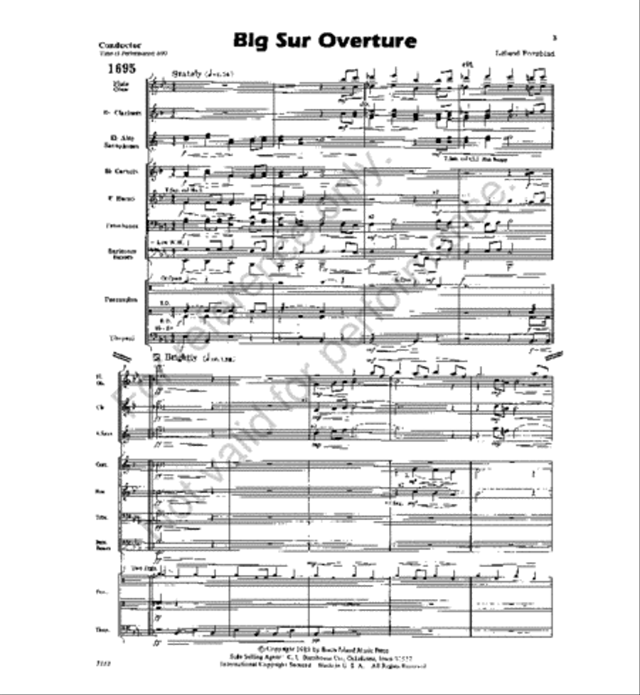 Big Sur Overture Concert Band scores gallery preview page 2