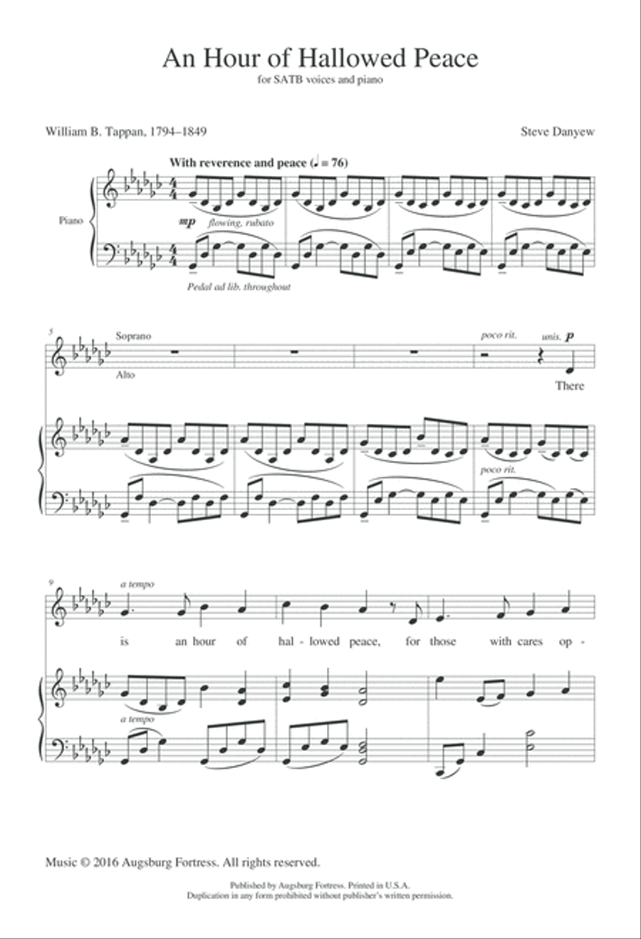 An Hour of Hallowed Peace 4-Part scores gallery preview page 3