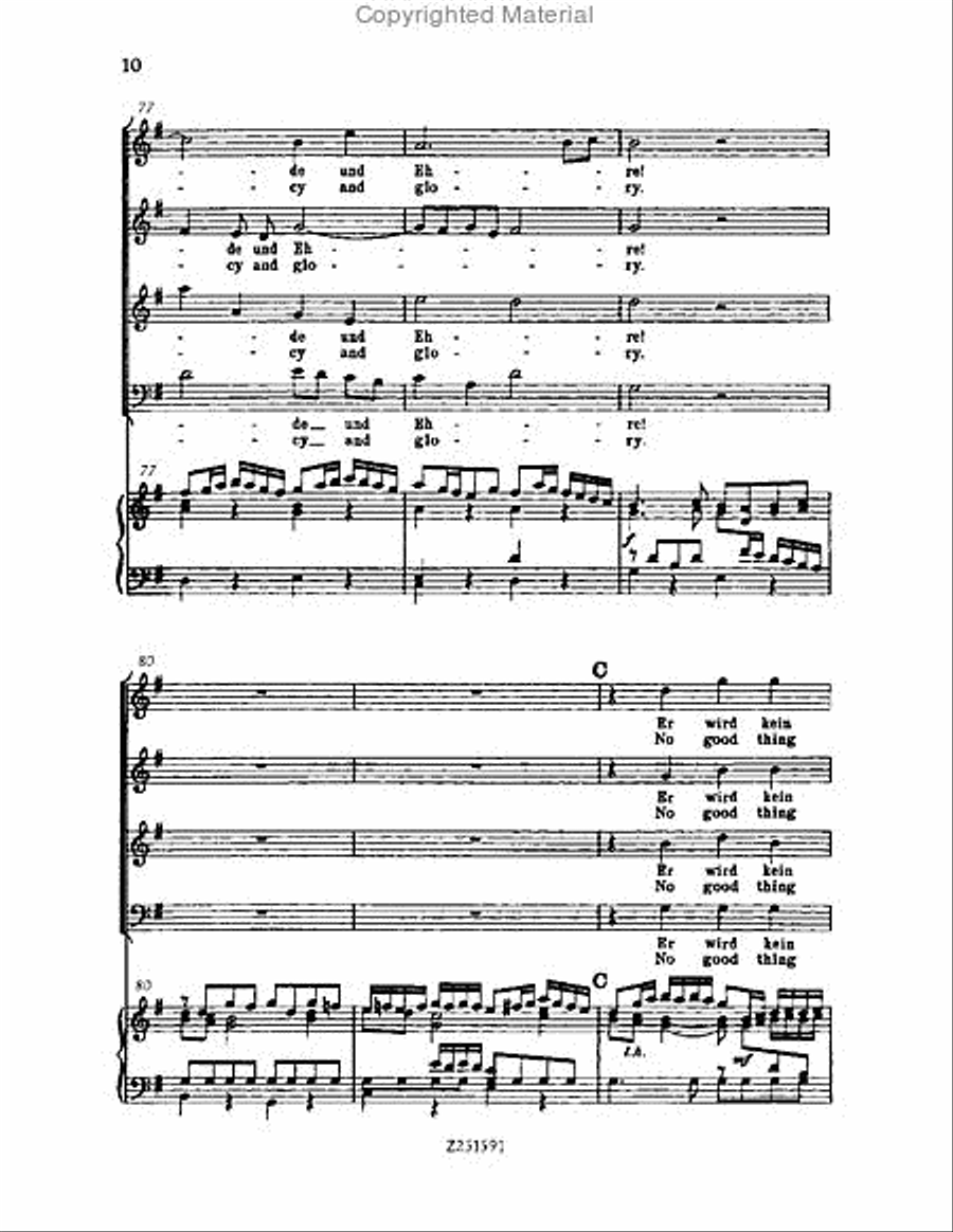 Gott, der Herr, ist Sonn' und Schild, BWV 79 Choir scores gallery preview page 10