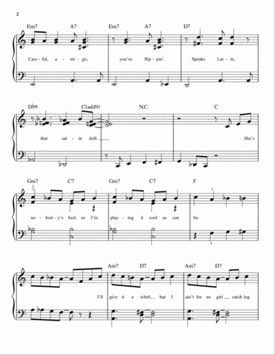 Satin Doll Satin Doll Easy Piano scores gallery preview page 2