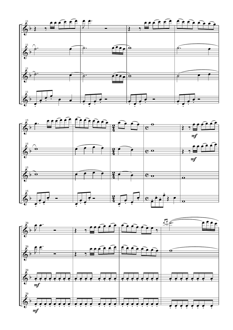 Fernando Woodwind Quartet scores gallery preview page 4