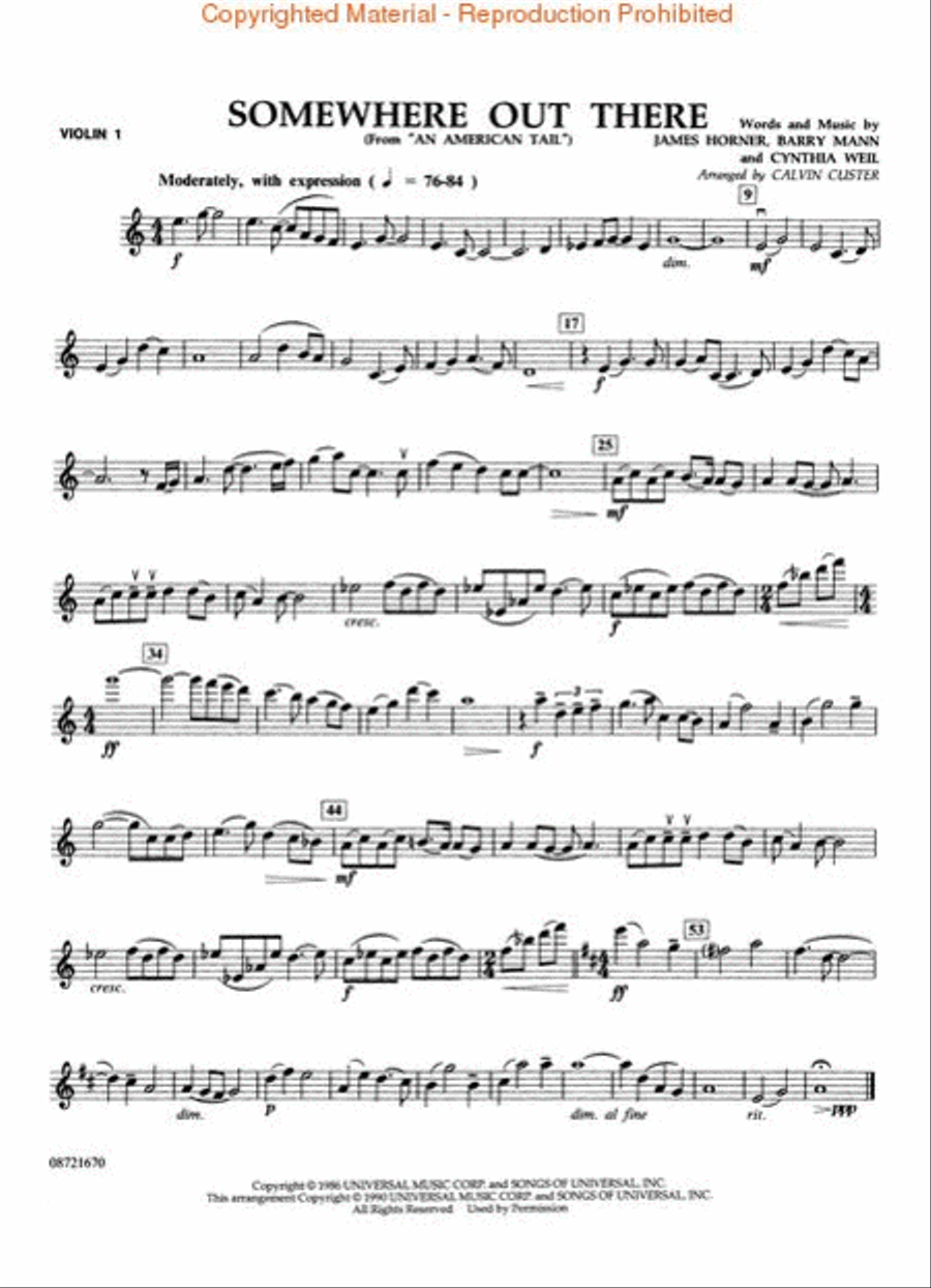 Somewhere Out There (from An American Tail) String Quartet scores gallery preview page 4