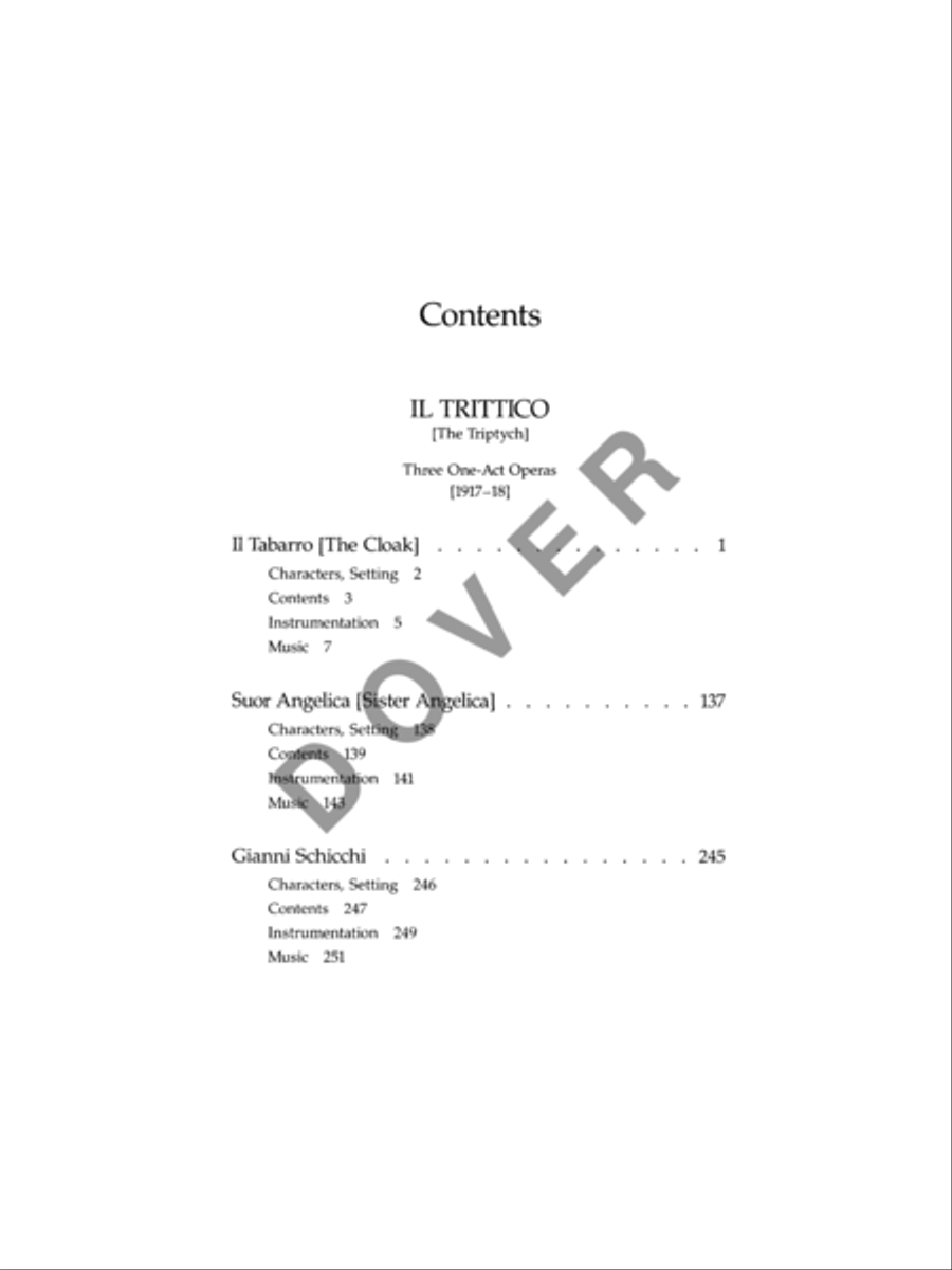 Il Trittico in Full Score -- Il Tabarro / Suor Angelica / Gianni Schicchi Voice scores gallery preview page 2