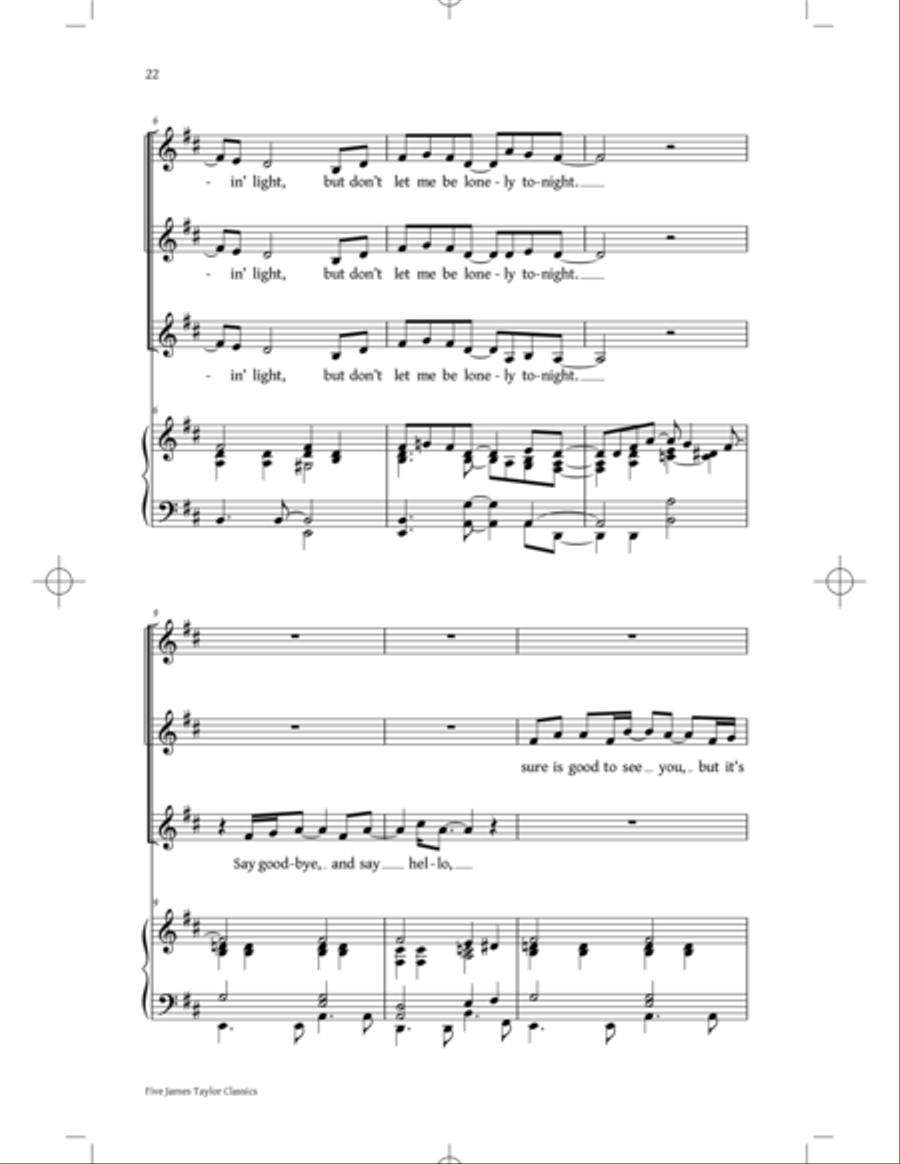 You've Got A Friend: Five James Taylor Classics SSA scores gallery preview page 20