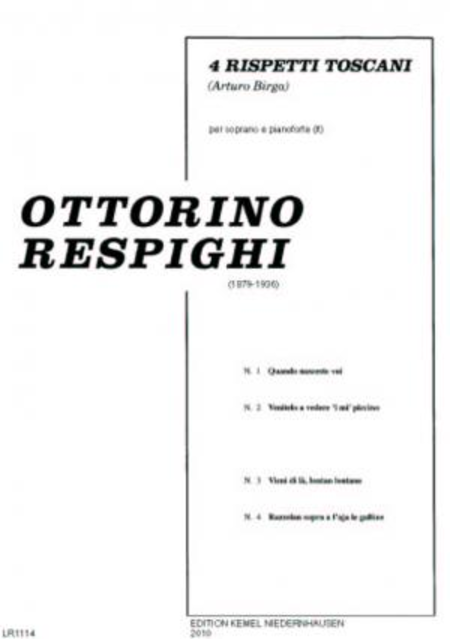 Quattro rispetti toscani : per soprano e pianoforte