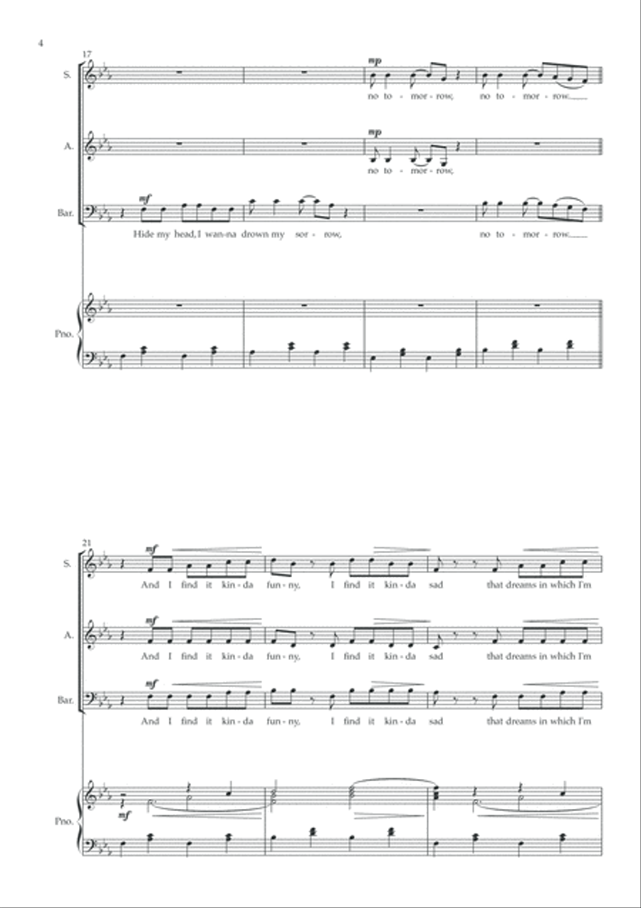 Mad World 3-Part scores gallery preview page 4