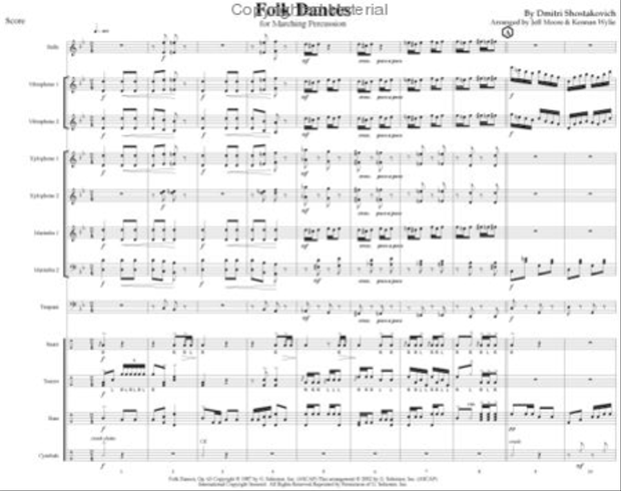 Folk Dances Percussion scores gallery preview page 3