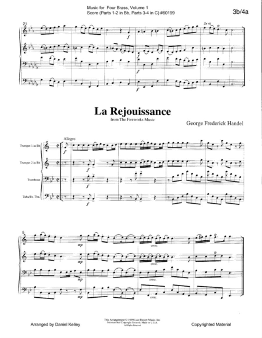 Music for Four Brass - Volume 1 - Score 60199 Brass Ensemble scores gallery preview page 6