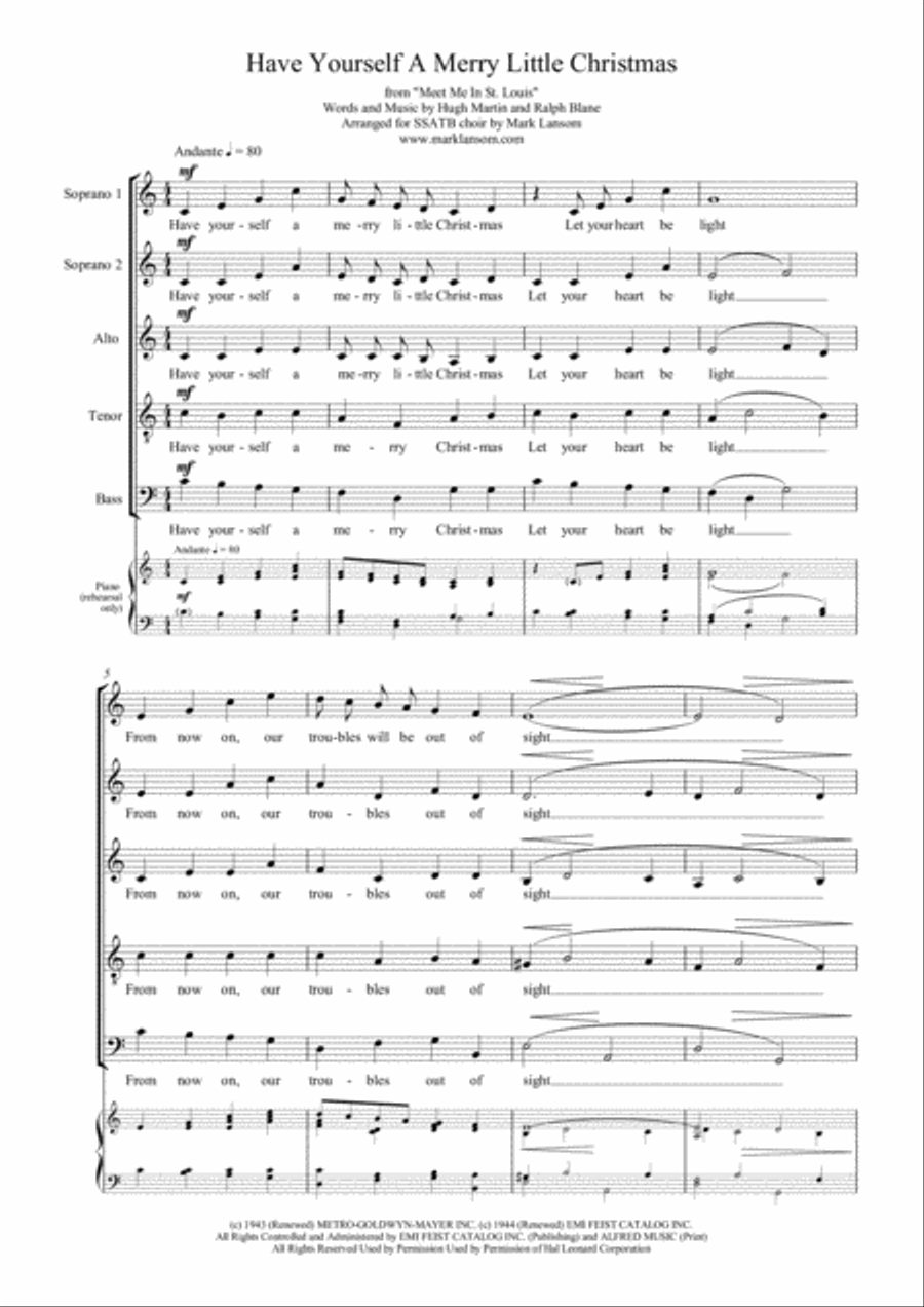 Have Yourself A Merry Little Christmas from MEET ME IN ST. LOUIS image number null