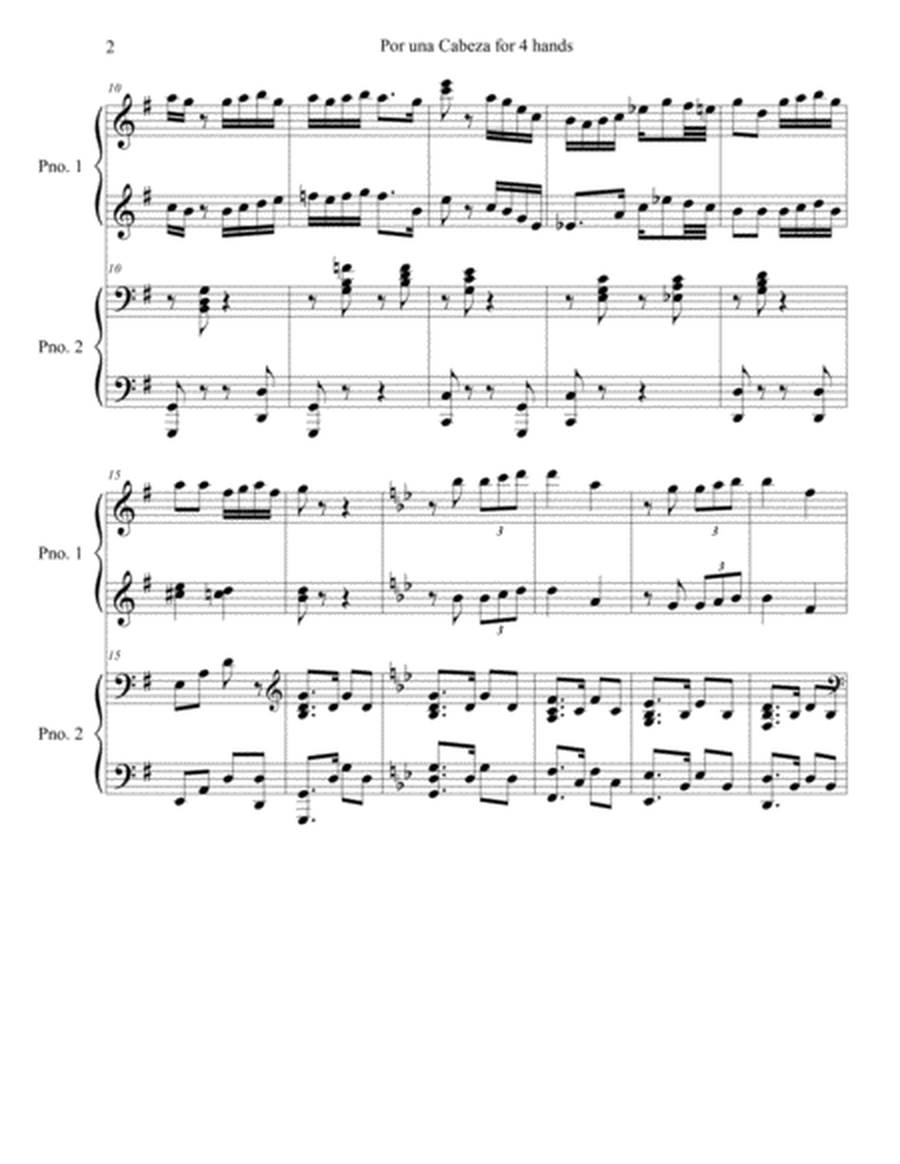 Por una Cabeza for piano duet (4 hands) image number null