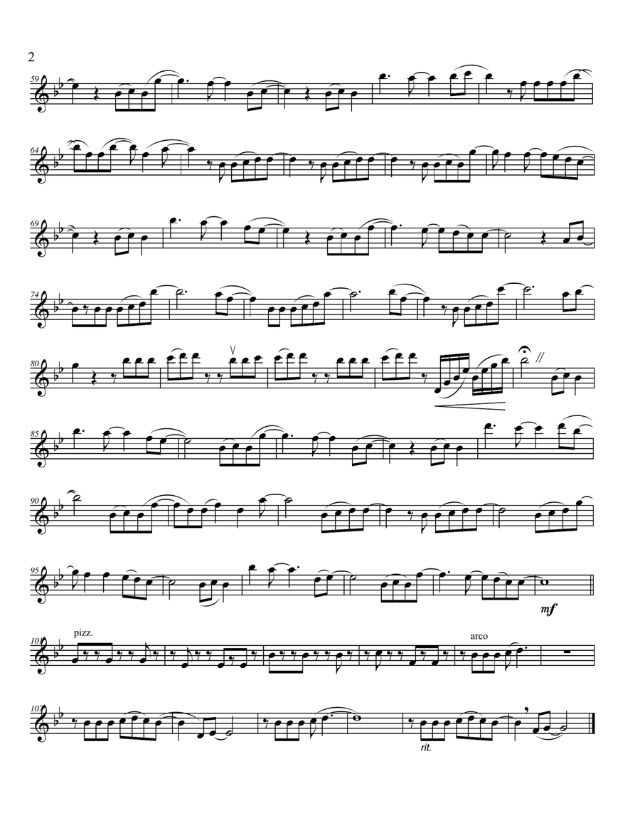 Rewrite The Stars String Quartet scores gallery preview page 2