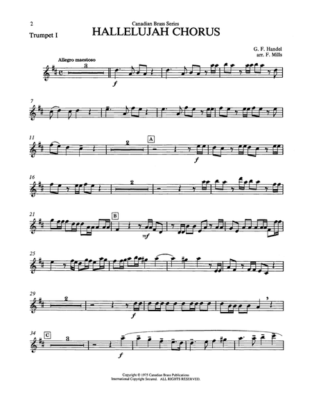 Hallelujah Chorus - Bb Trumpet 1