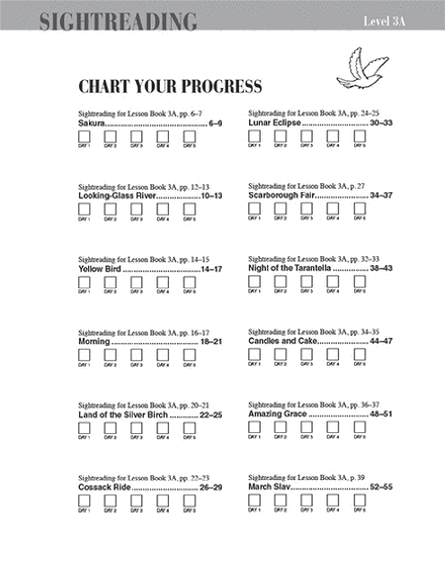 Level 3A – Sightreading Book Piano Method scores gallery preview page 2
