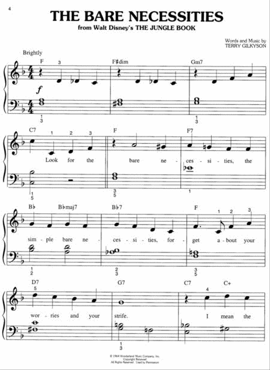 Disney Big-Note Collection Easy Piano scores gallery preview page 2