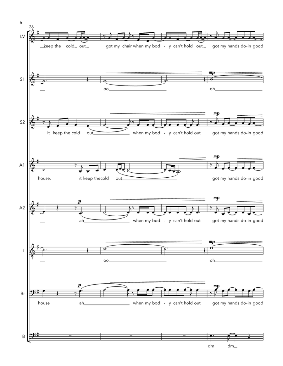 I'm Here A Cappella scores gallery preview page 6