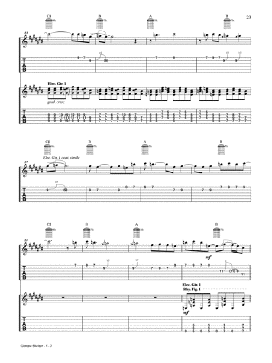 Gimme Shelter Gimme Shelter Electric Guitar scores gallery preview page 2