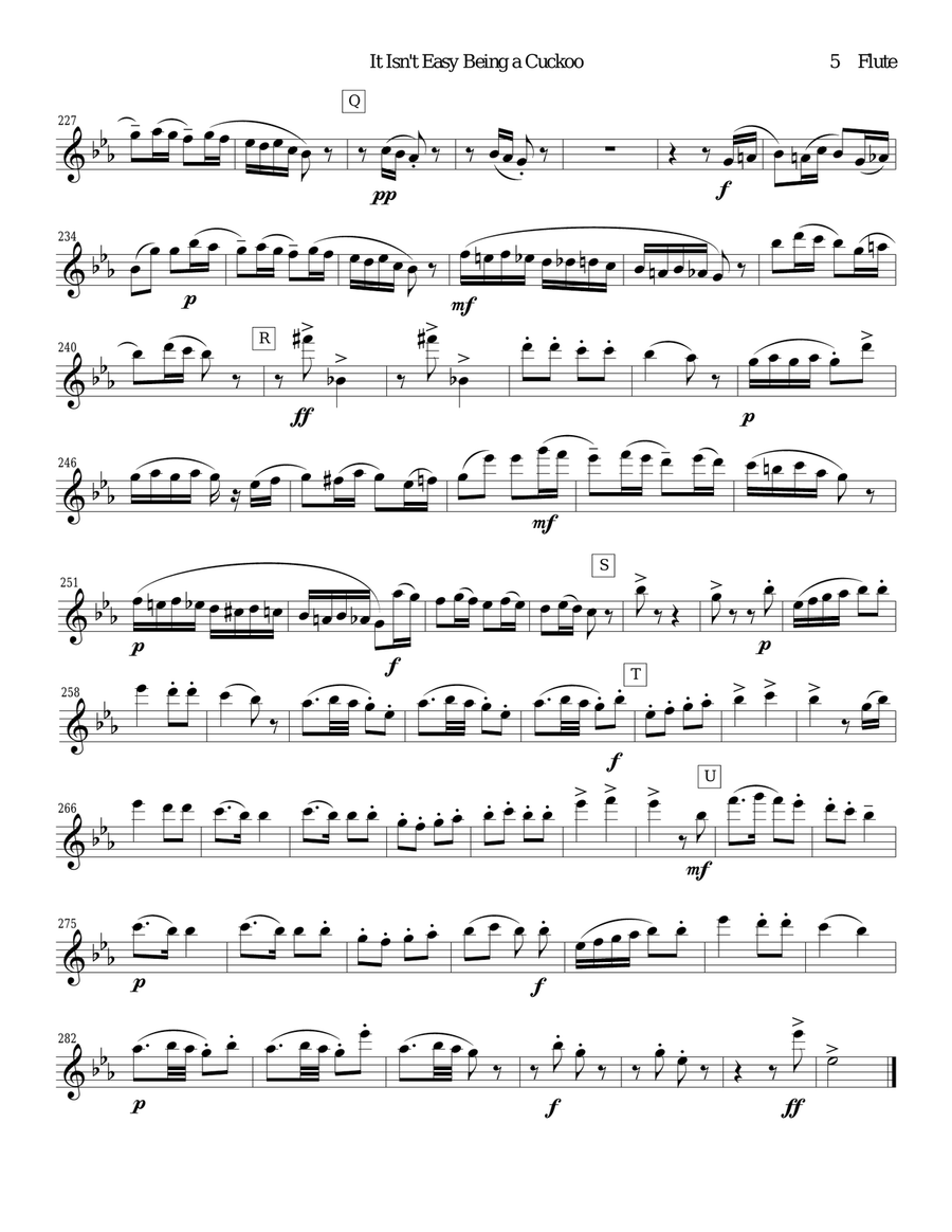 It Isn't Easy Being a Cuckoo for flute and clarinet duet Woodwind Duet scores gallery preview page 5