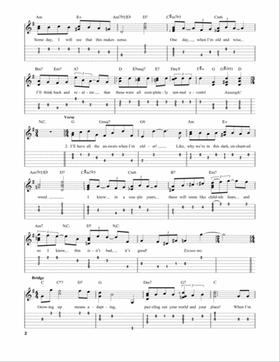 When I Am Older (from Disney's Frozen 2) Guitar Tablature scores gallery preview page 2