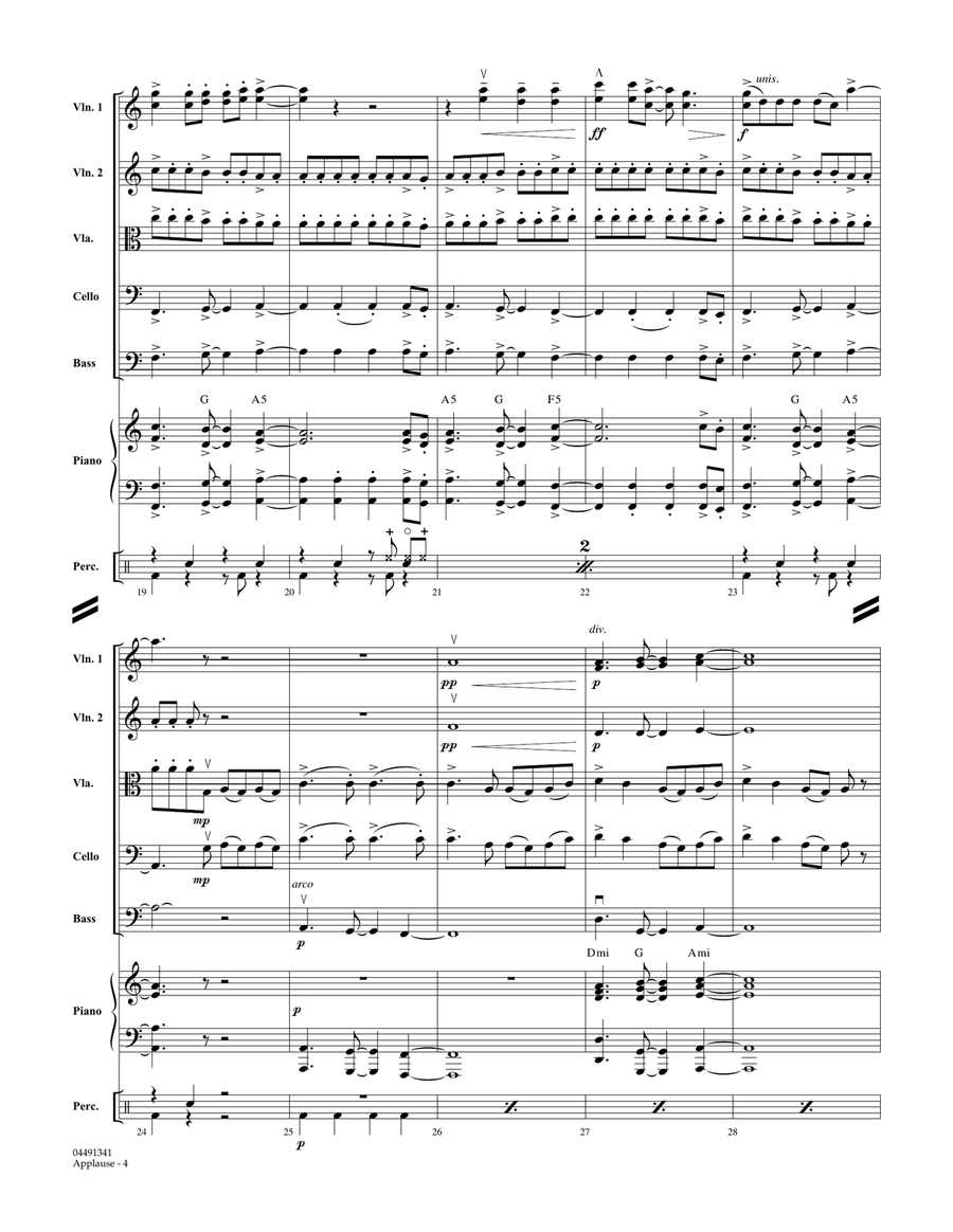 Applause - Conductor Score (Full Score) Orchestra scores gallery preview page 4