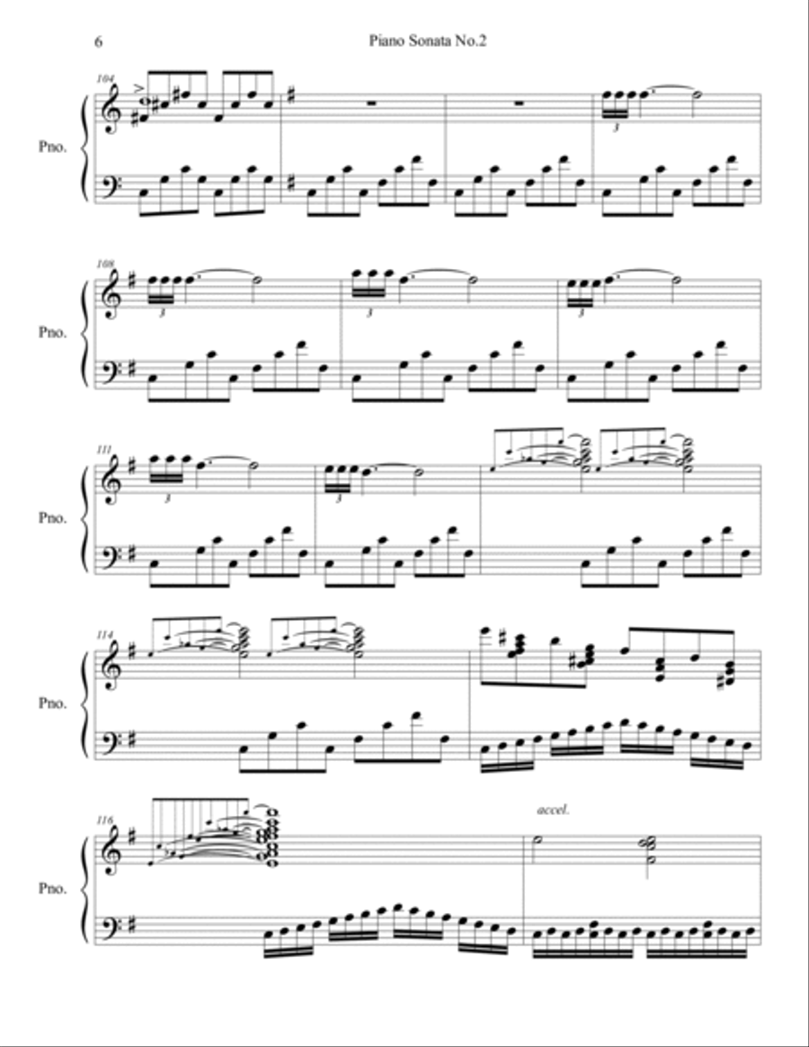 Piano Sonata No.2 Piano Sonata No.2 Piano Solo scores gallery preview page 6