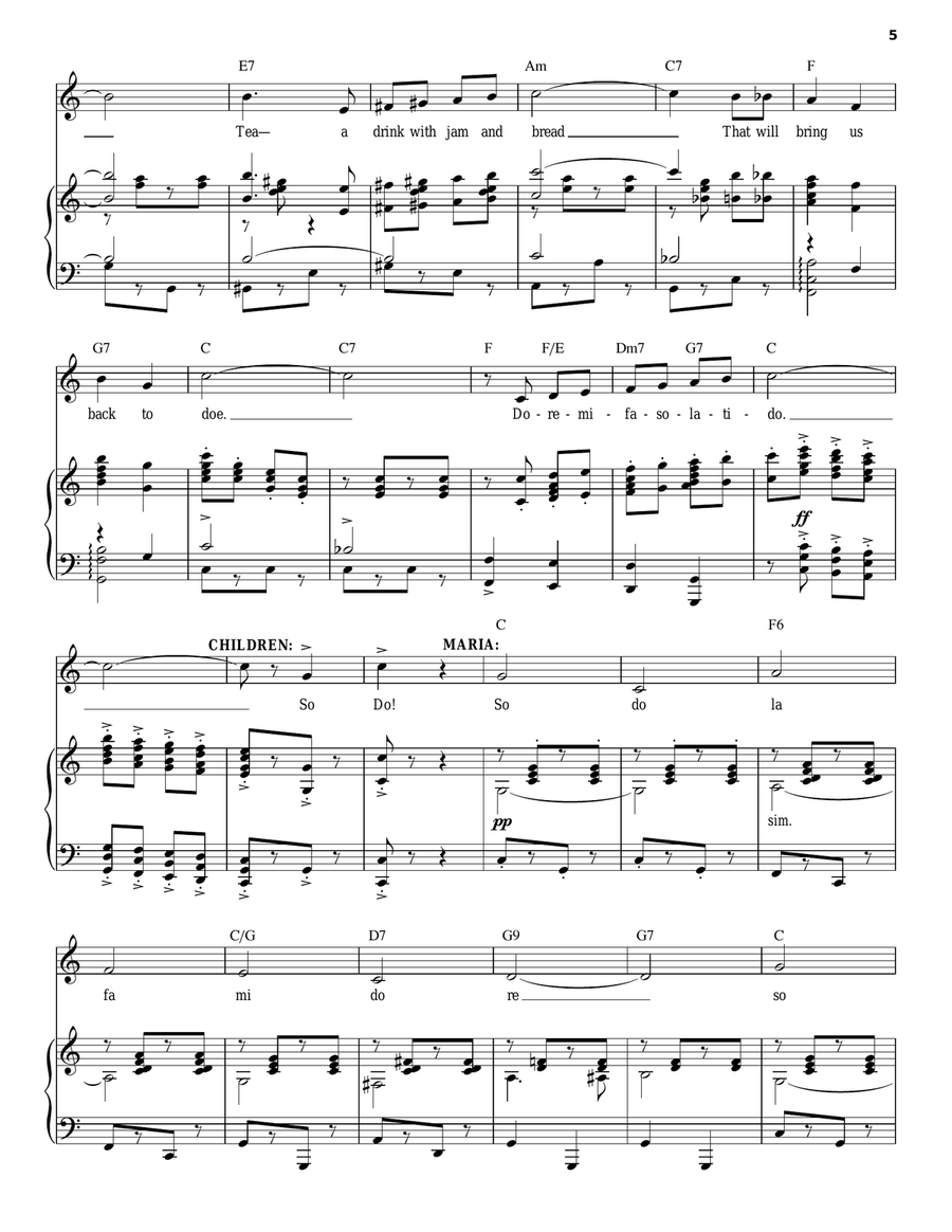 Do-Re-Mi Piano, Vocal scores gallery preview page 5
