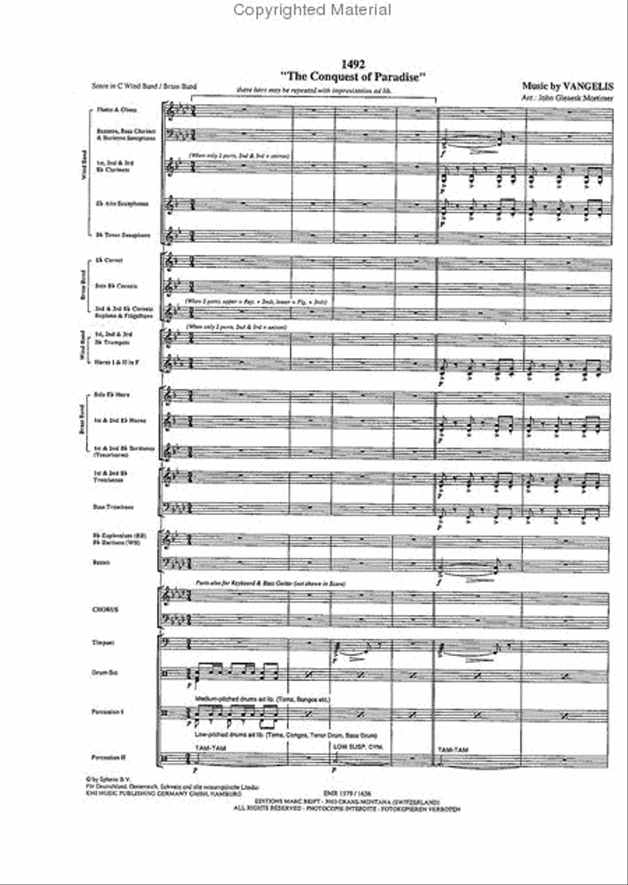 1492 The Conquest of Paradise 4-Part scores gallery preview page 3