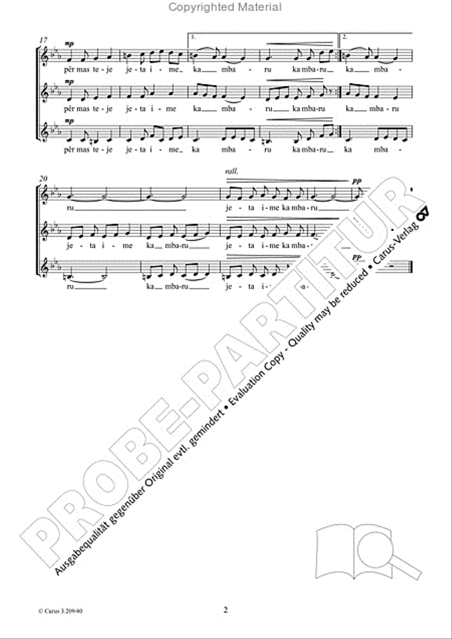 Shkoj e vij flutrim si zogu Women's Choir scores gallery preview page 3