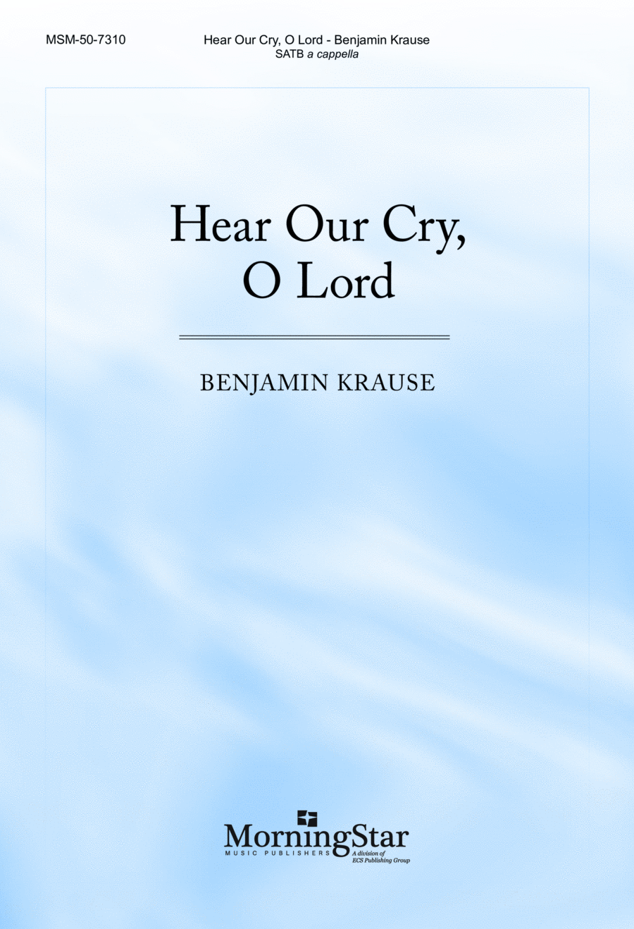 Hear Our Cry, O Lord 4-Part scores gallery preview page 1