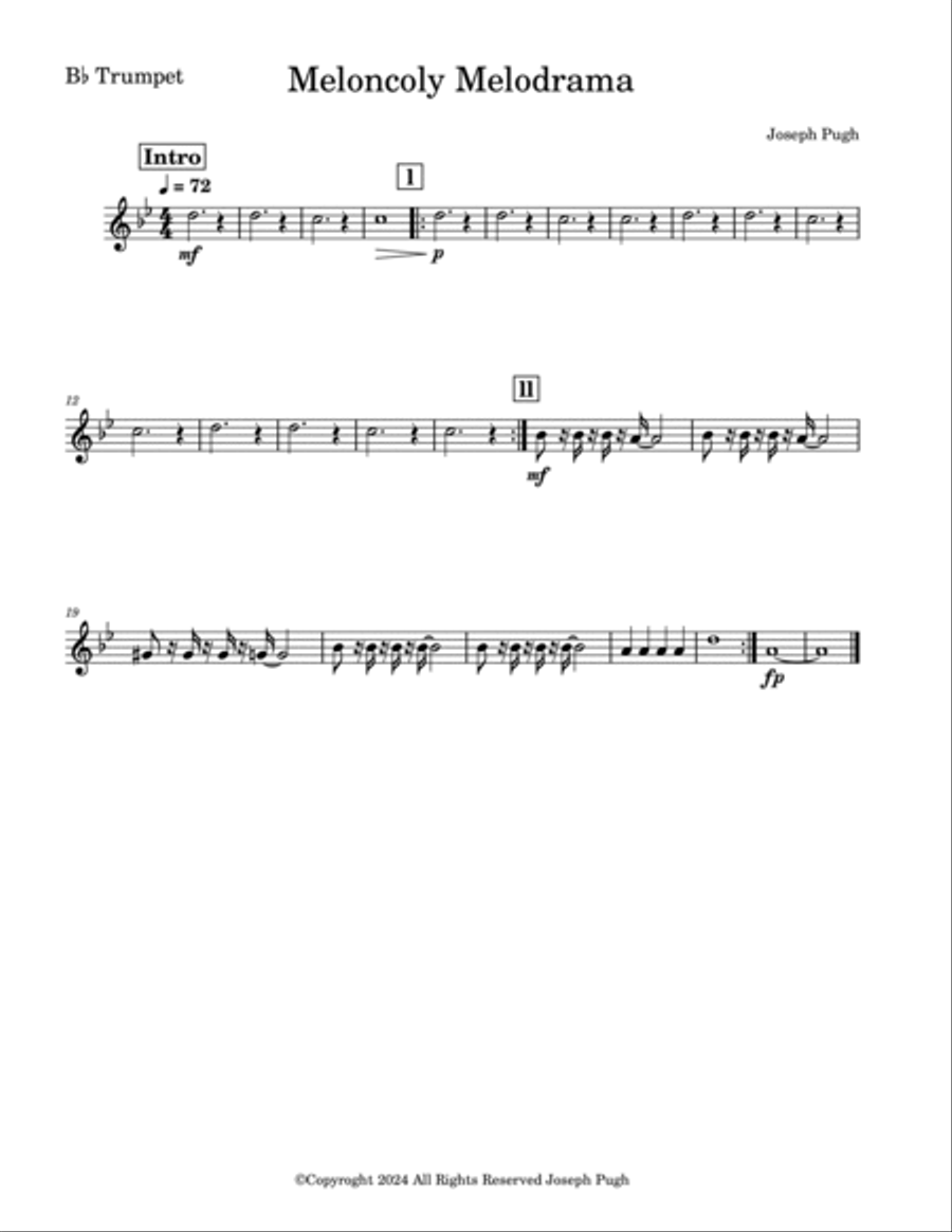 Melancholy Melodrama Jazz Ensemble scores gallery preview page 5